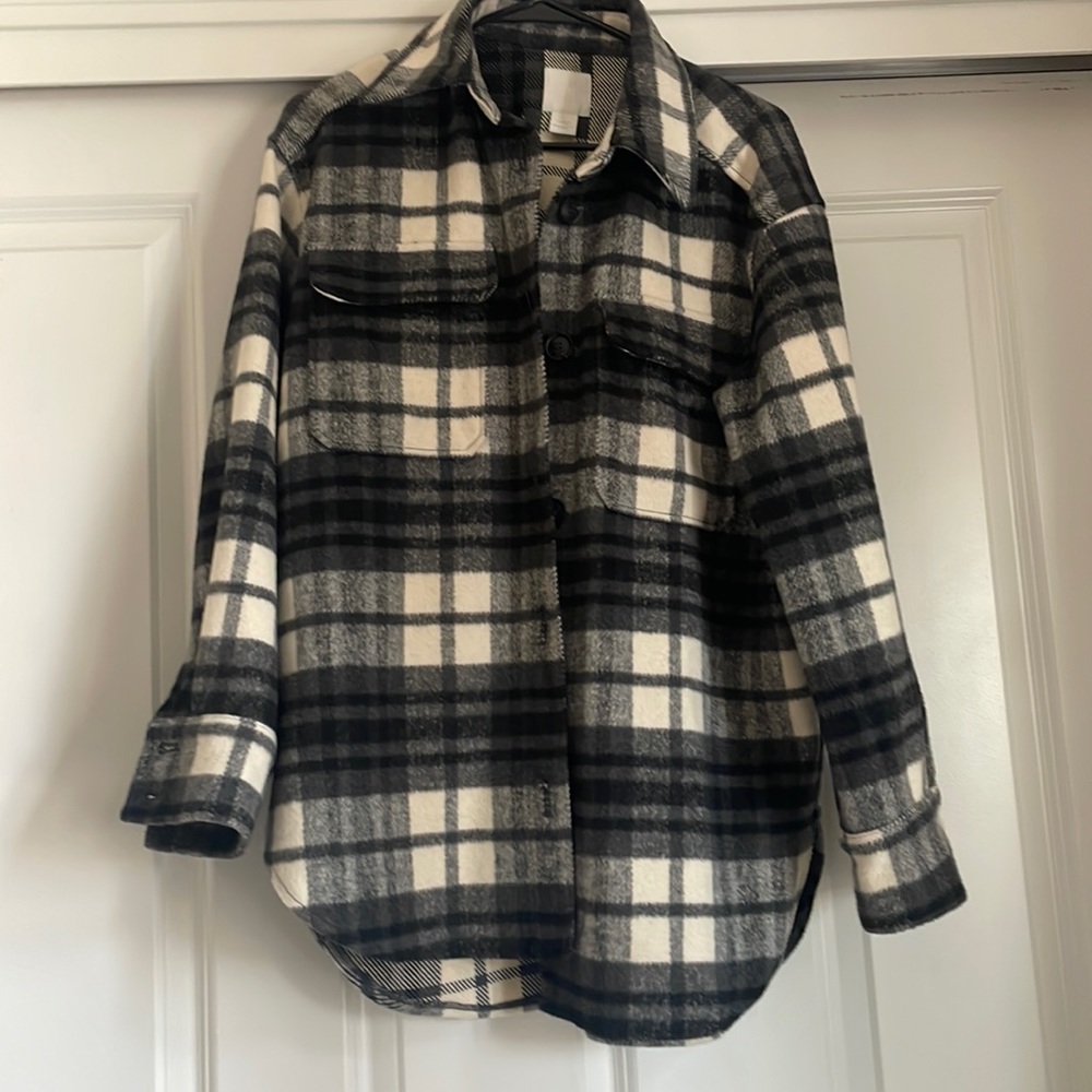 Oversized shacket